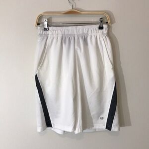 White and gray basketball shorts